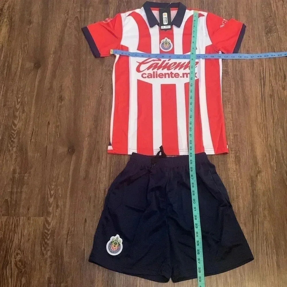 Club Guadalajara Las Chivas Home Soccer Jersey Shorts Set Youth 2023-24 NWT